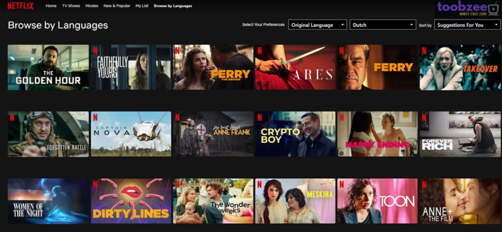 Dutch language titles on Netflix in 2024