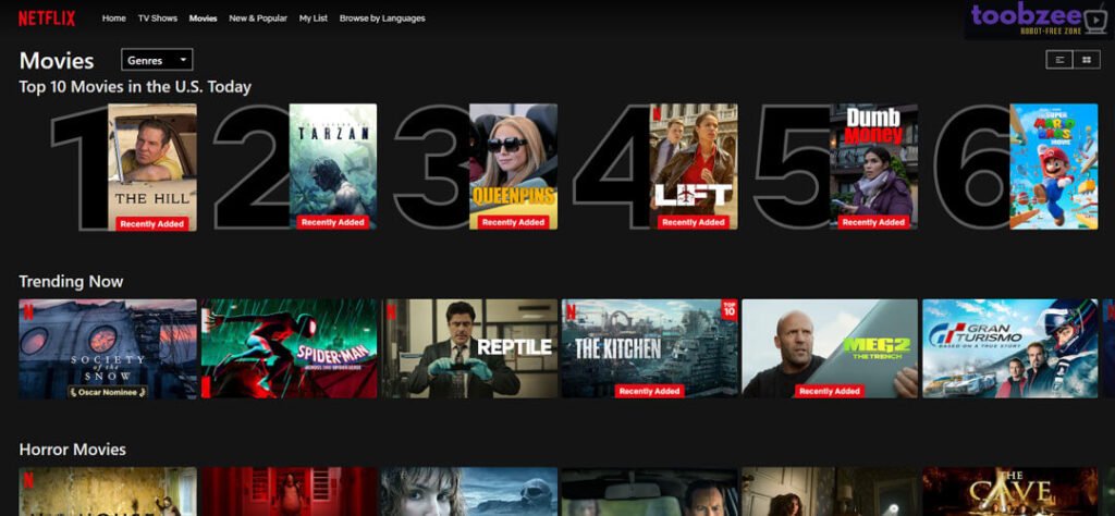 Top 10 movies on Netflix - January 2024