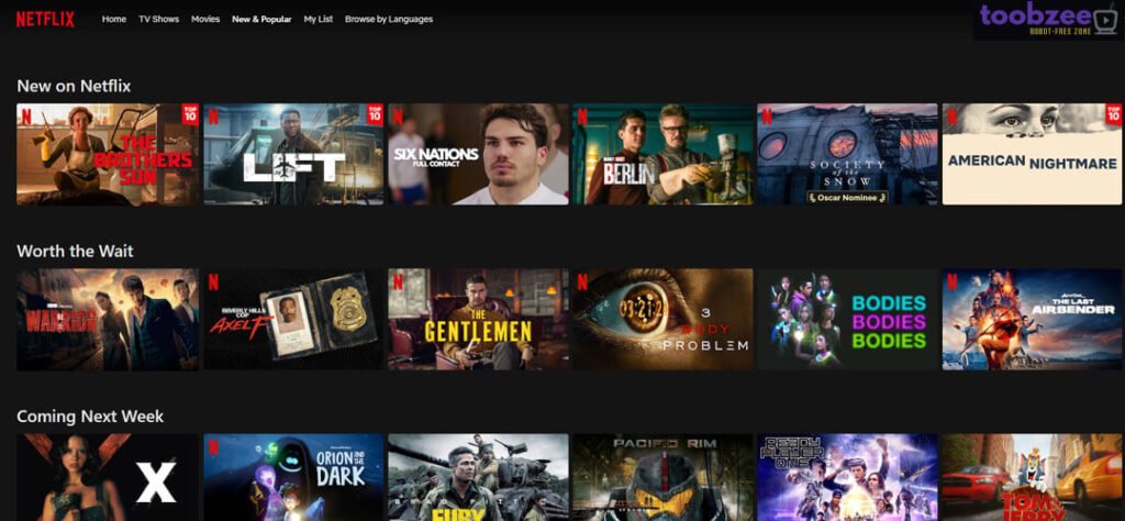 Screenshot of new shows and movies on Netflix - Netflix Review